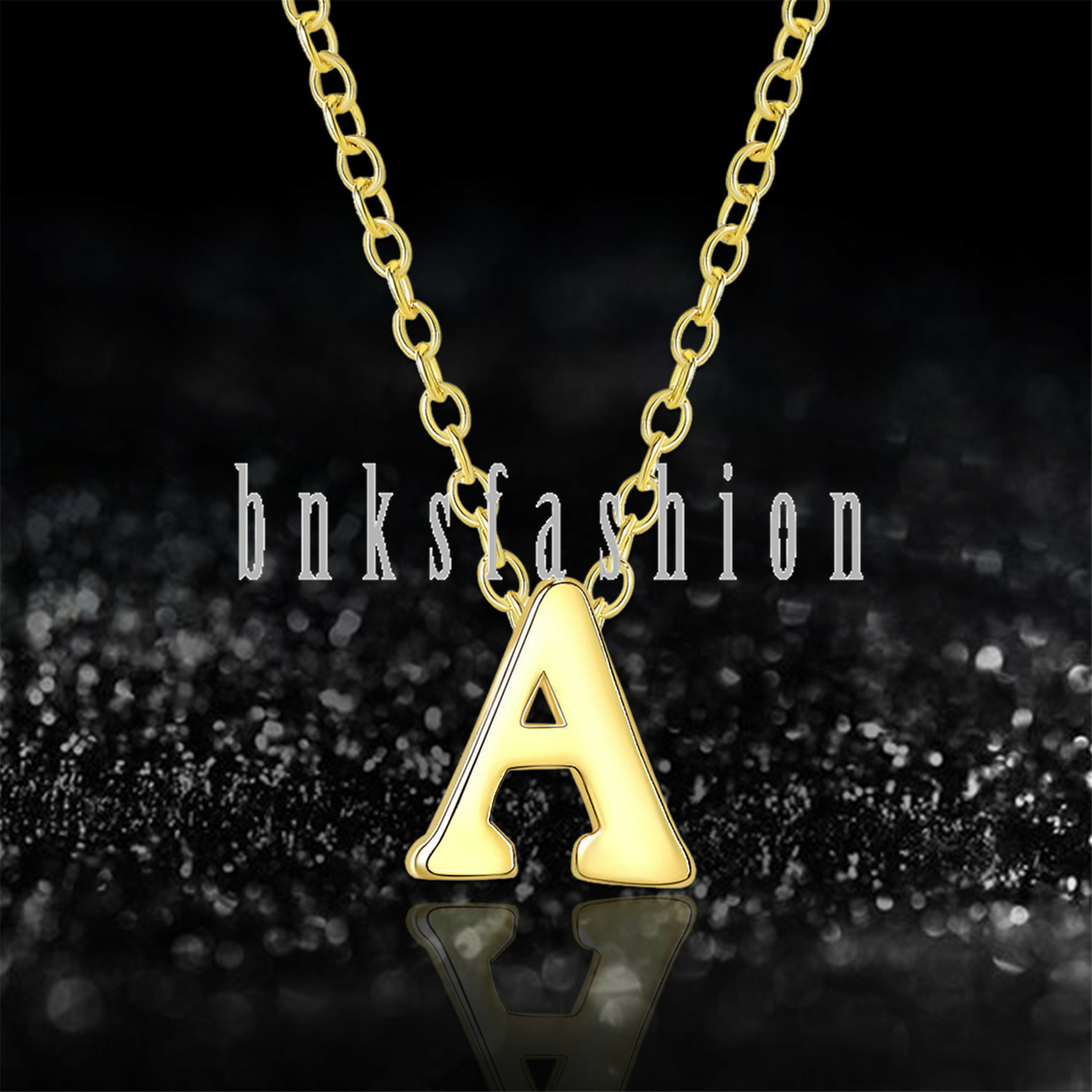 Women Girls Initial Letter A to Z Alphabet Pendant Necklace Chain Jewelry Gifts