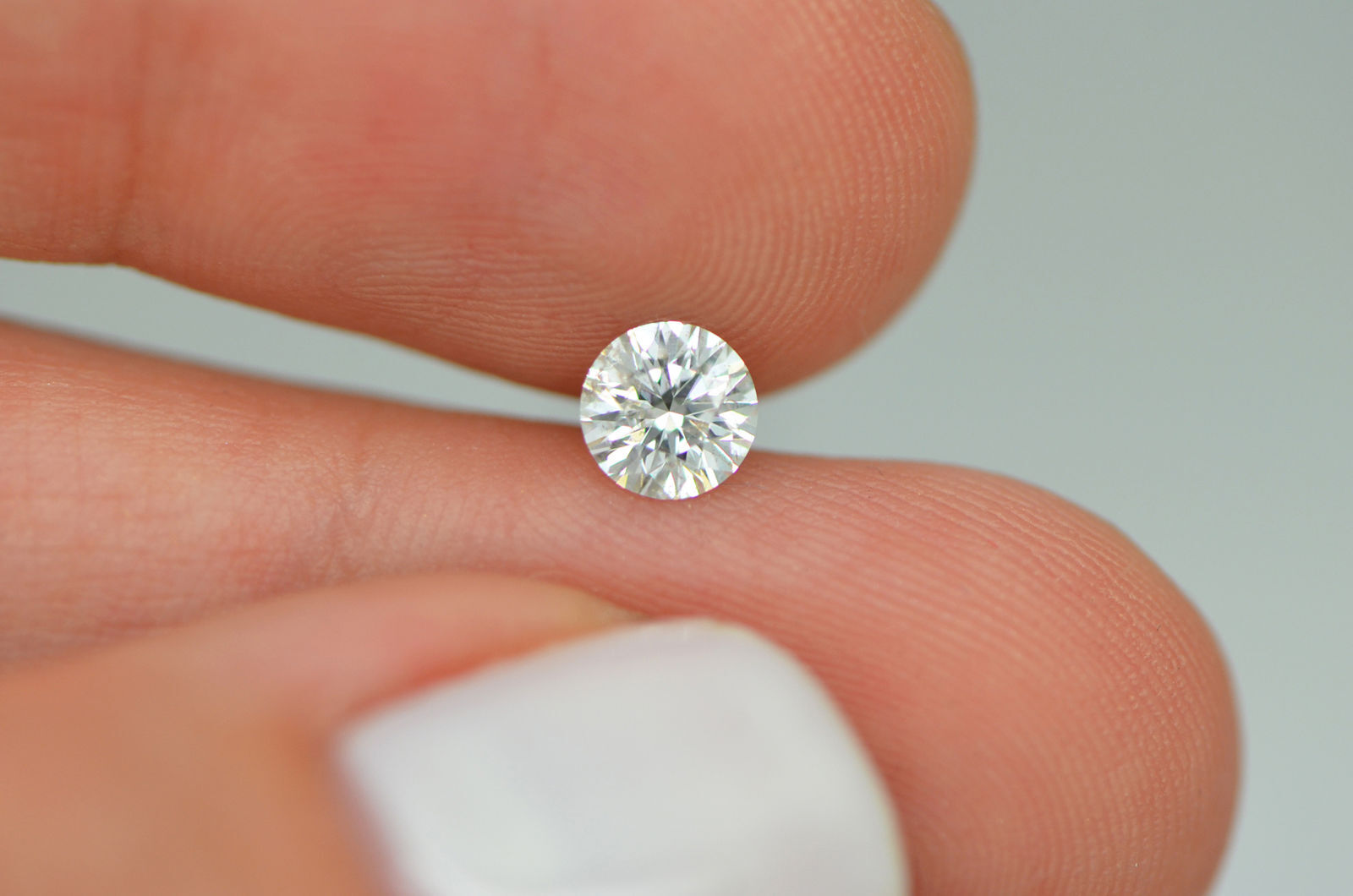 Round Shape Diamond White Certified Real Loose G/SI3 Enhanced 5.07 MM 0.50 Carat