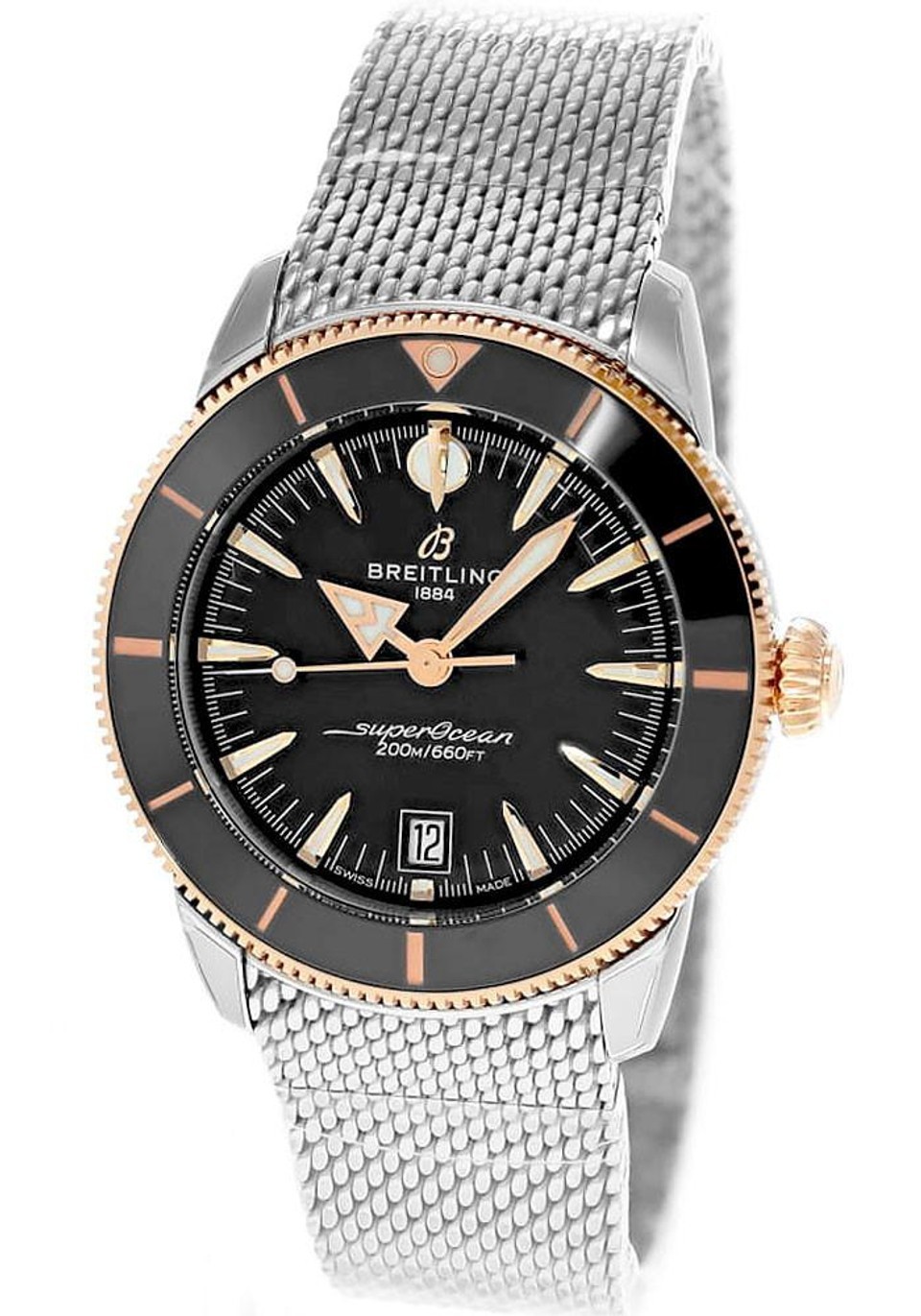 BREITLING SuperOcean Heritage B31 42mm Black Dial SS Men’s Watch UB3111241B1A1