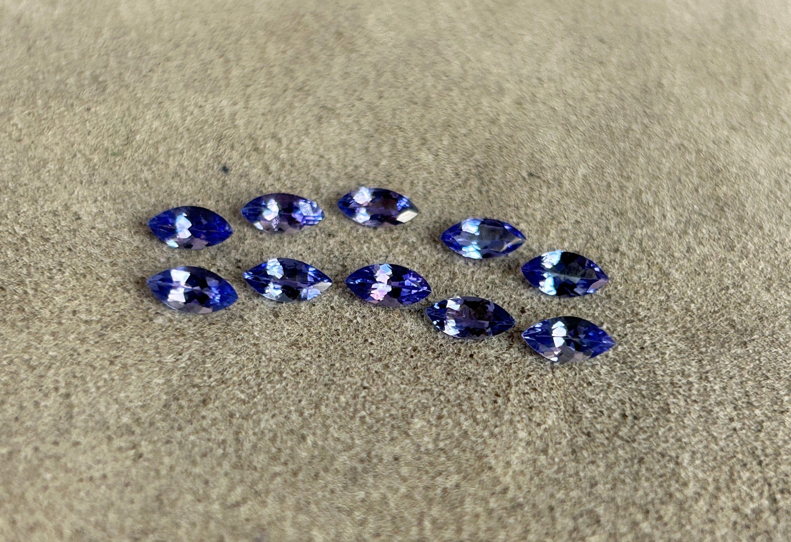 5×2.50 mm Marquise cut Natural Tanzanite Loupe clean Stones 10 pcs matching set