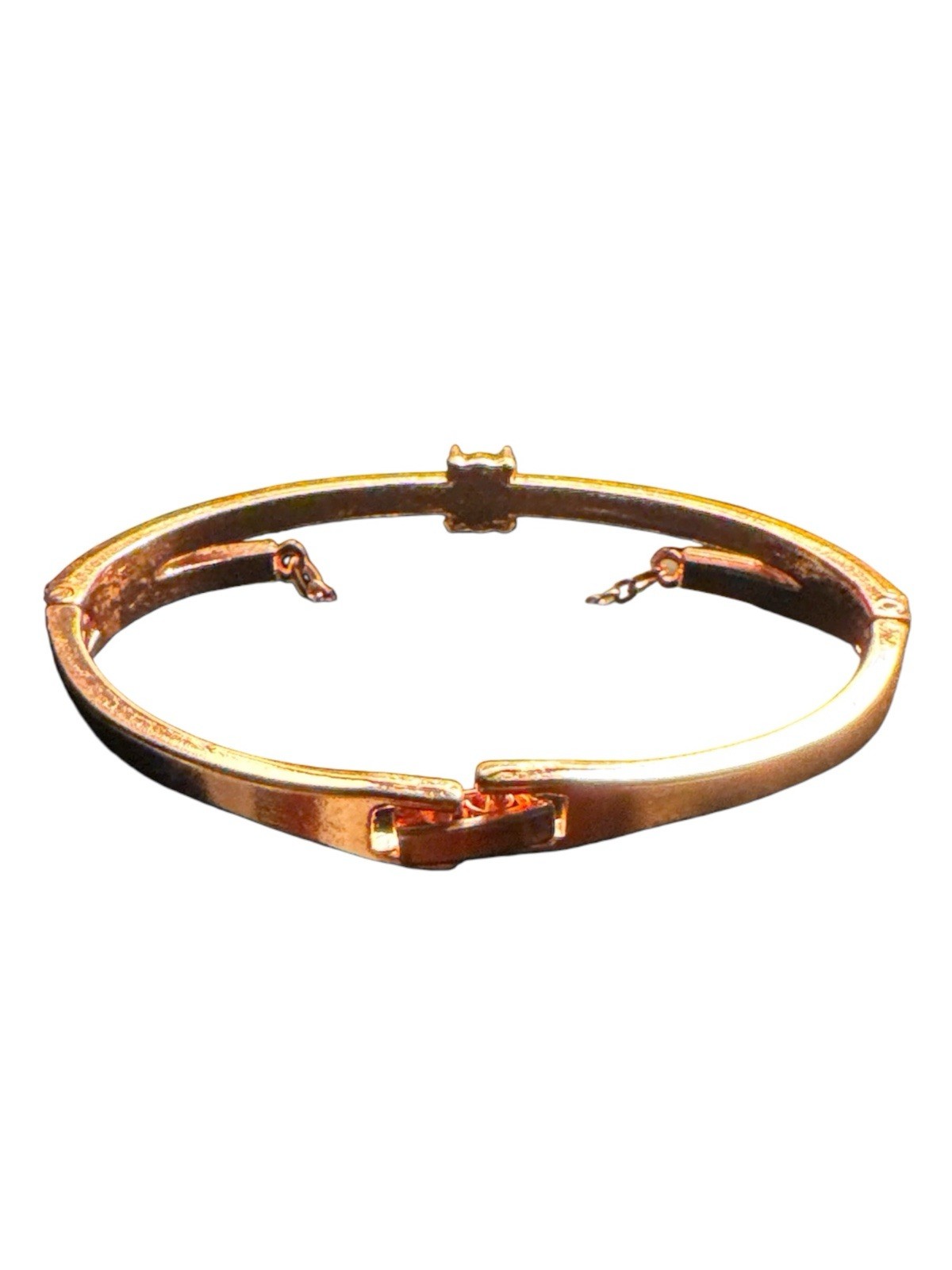 Women PU Leather Rhinestone Watch and Rose Gold Bracelet 2 Piece Set