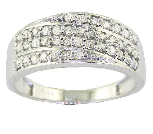 I1 G 0.60 Ct Natural Diamond Right Hand Engagement Ring 14K Gold Prong Setting
