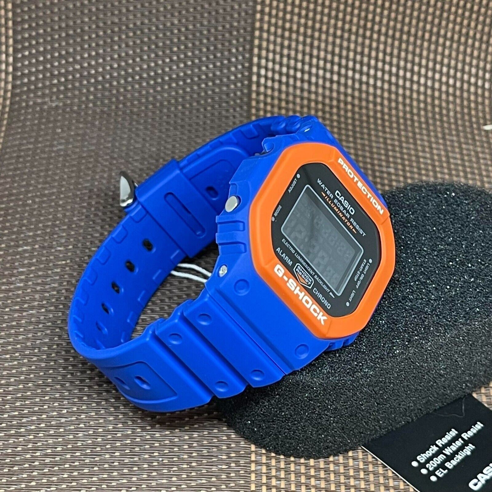 Casio G-Shock DW-5610SC-2D Bright Color Blue Orange Digital Men’s Fashion Watch