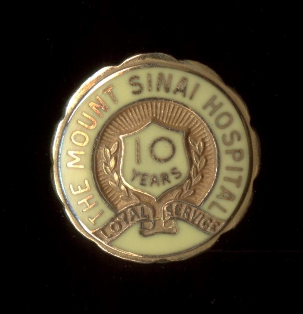 10K 2.68 Gram Solid Yellow Gold 15mm Mount Sinai Hospital Employee Tie Pin (kn