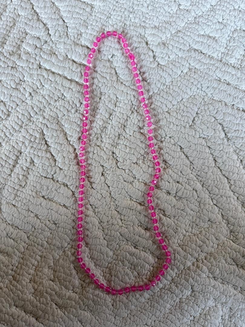 Dark pink necklace