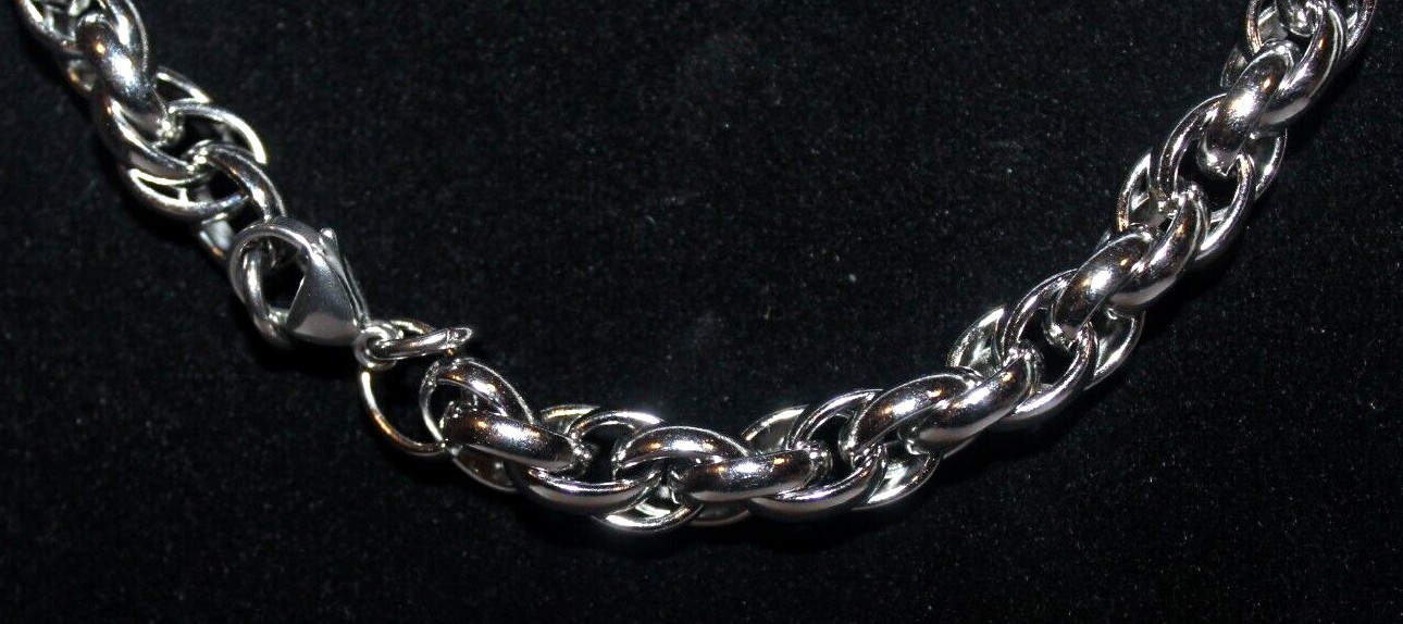 9 mm Cuban Link Chain Necklace Silver Plated SS Various Length Miami Hip Hop C