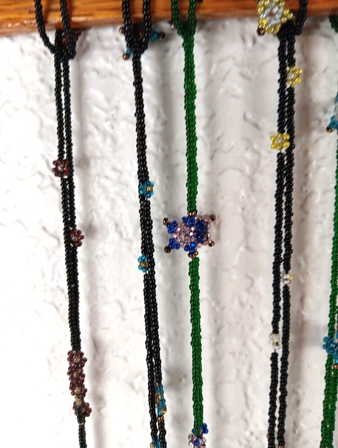 Lot of 15 Multi Colored Dainty Seed Bead Necklaces Stars & Flowers 18″ to 29″ L