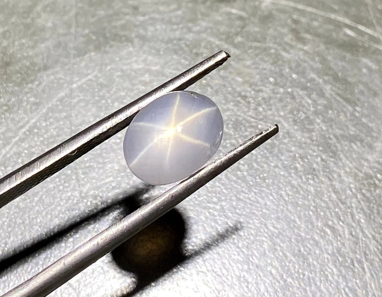 8.20Ct Natural 6-Rays White Star Sapphire Oval Cabochon Loose Certified Gemstone