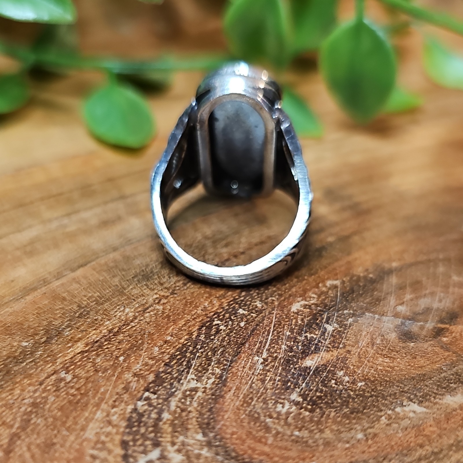 Sterling Silver Scarab Ankh Ring Egyptian Mythology Filigree Statement Sz 6.5