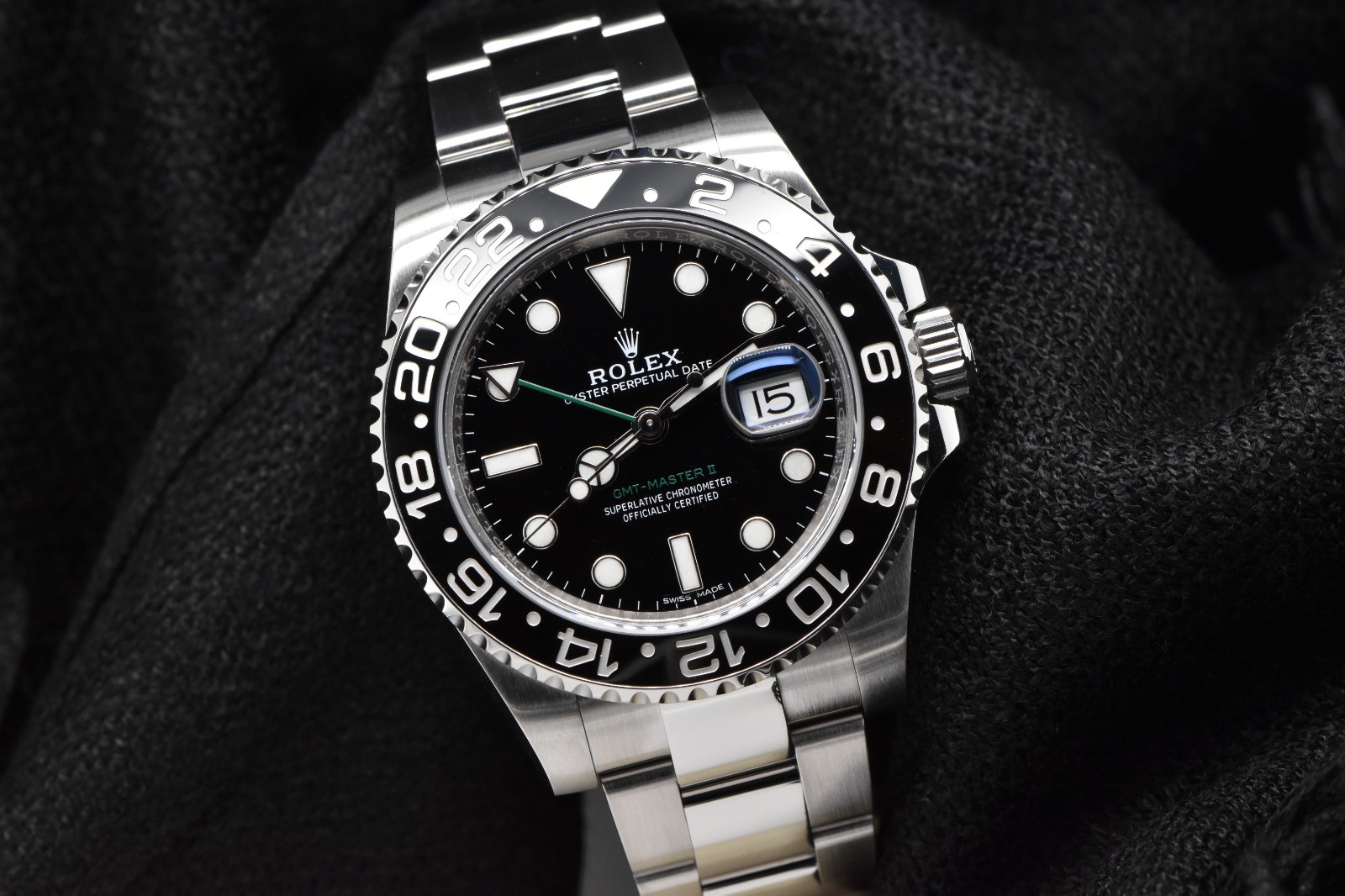 Rolex GMT-Master II 40mm Stainless Steel Black Dial 116710LN Watch