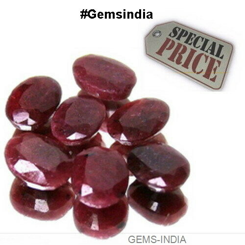 100 Cts LOOSE MAGNIFICENT NATURAL OVAL RED RUBY LOT ~ GEM EDH