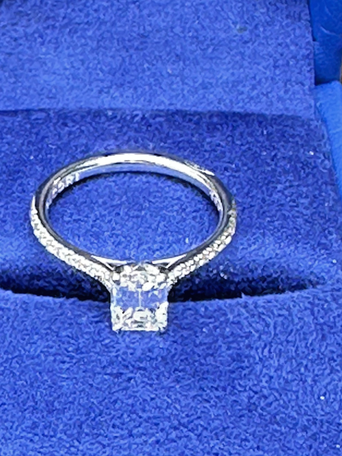 Tacori 1.01ct D VS2 Emerald Cut Diamond Engagement Ring GIA 18K Wht. Gold Sz 6.5