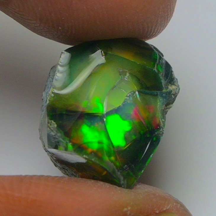 Blue Opal Rough 6.80 Carats, Smoked Ethiopian Welo Opal Rough, Fire Opal Raw