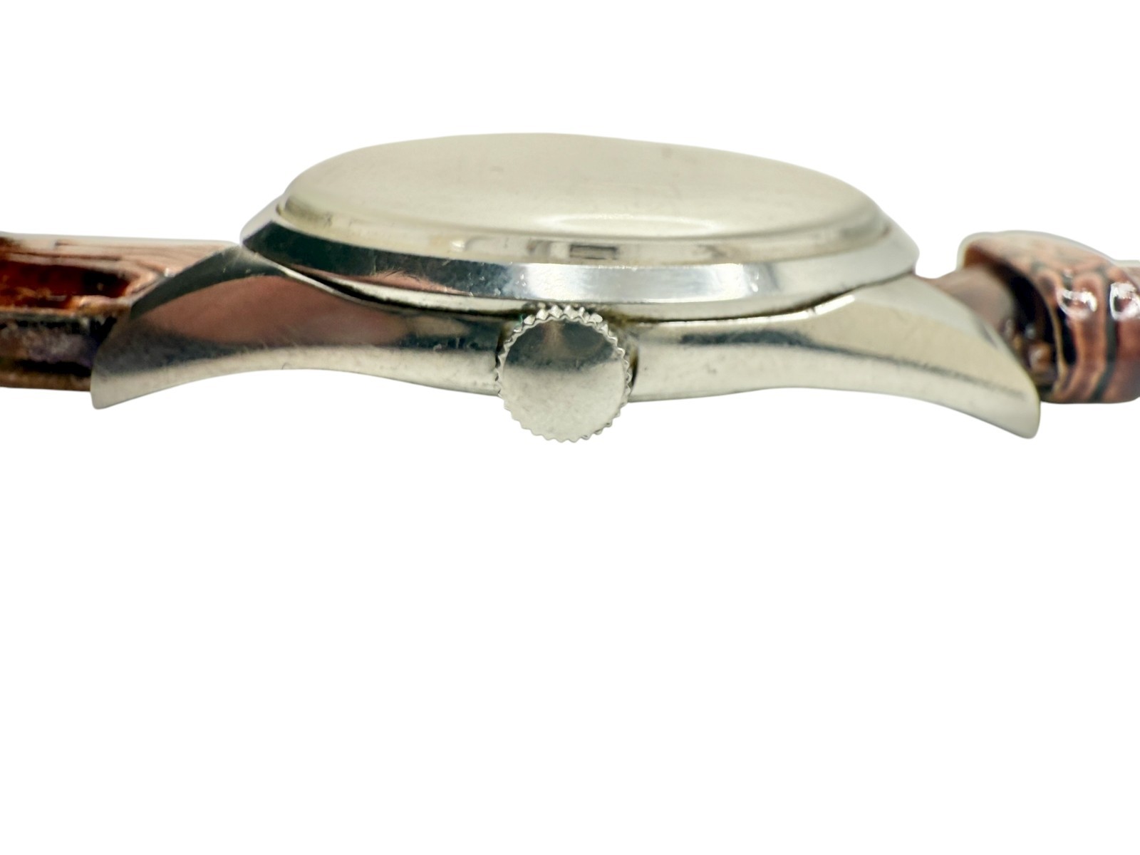 Vintage Steel Manual Wind Aureole Swiss Watch READ DESCRIPTION