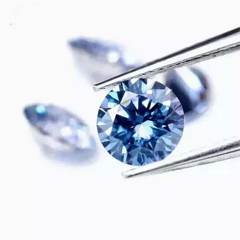5 CT Natural Royal Blue Diamond Round 11.50mm Cut VVS1 D Grade Certified T44