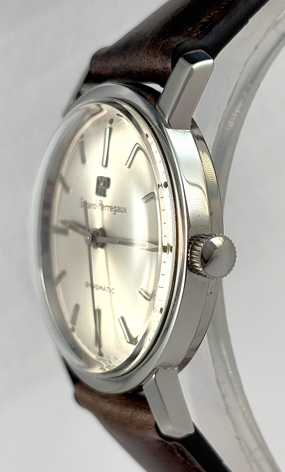 Vintage Girard-Perregaux Gyromatic Stainless Steel Auto Mens Watch 17J 1970