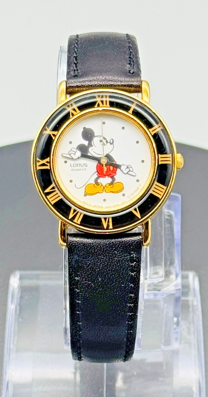 Disney Seiko Sii Mickey Mouse Watch Roman Numeral Pointing Hands New Battery