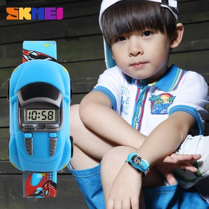 SKMEI Kids Car Cartoon Watch Boys Girls Quartz Wristwatch Birthday Gift New