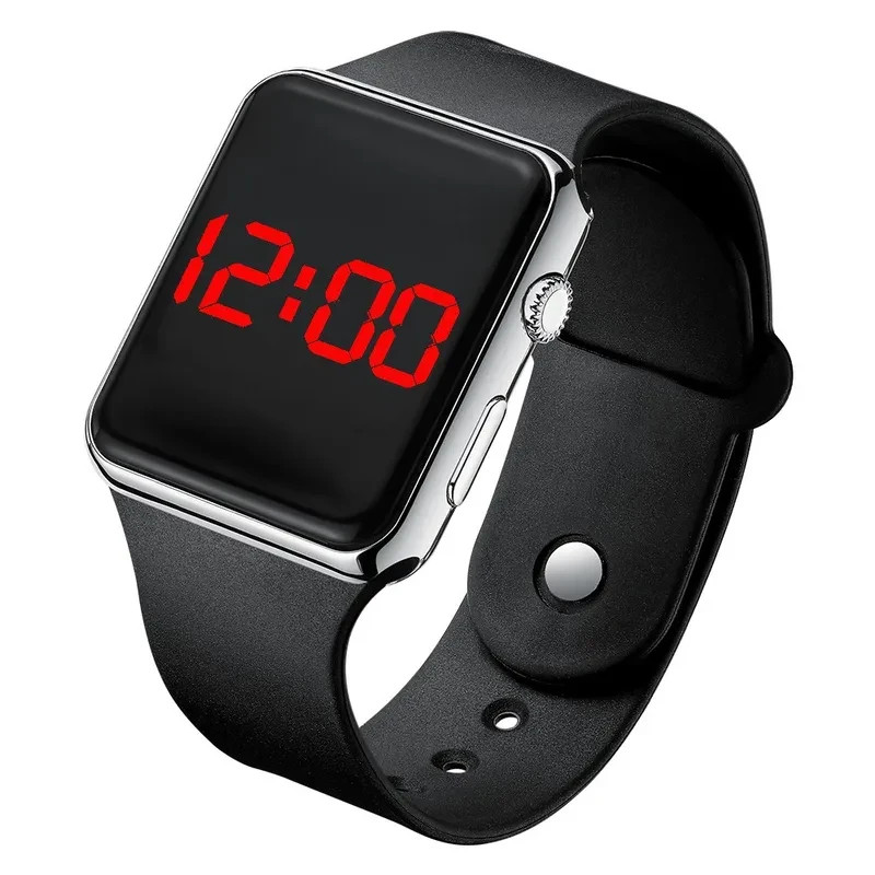 Electronic Watch Sports Men Women LED Silicone Digital