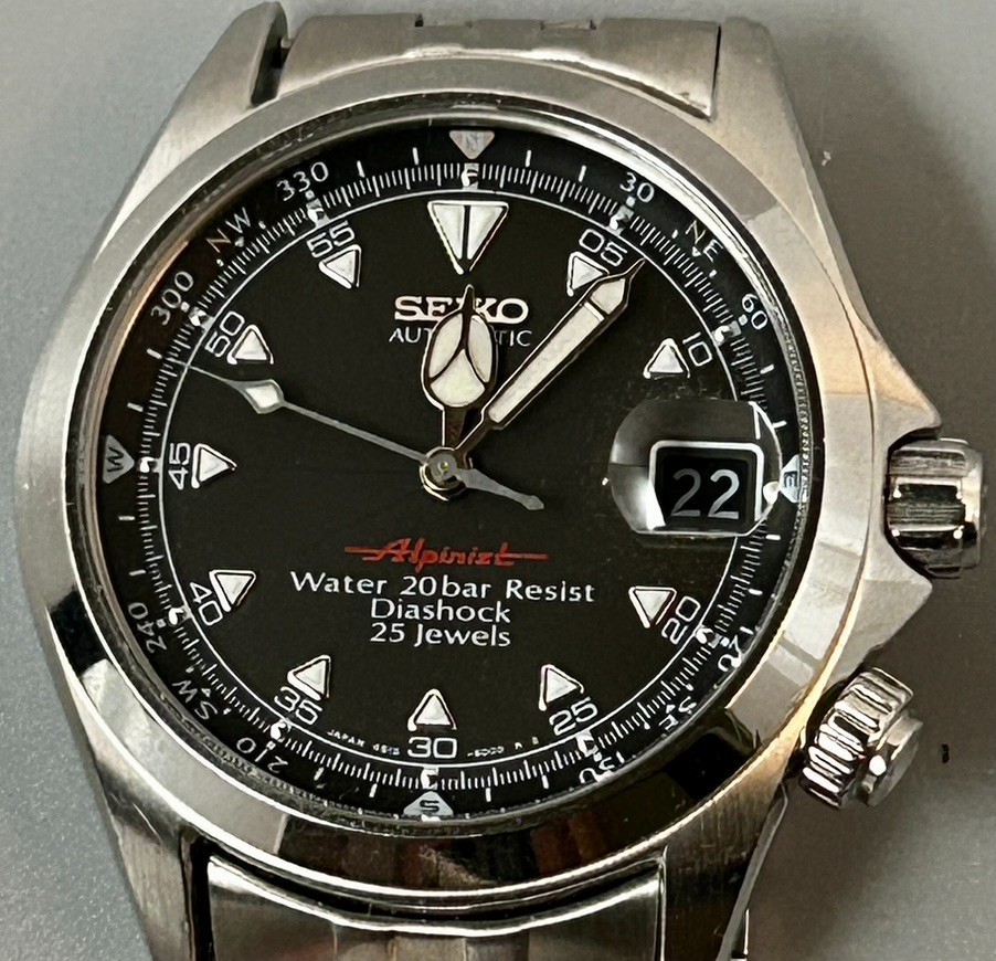 Vintage Seiko Alpinist SCVF005 4S15 Automatic 25J Black Dial 200M JDM Watch