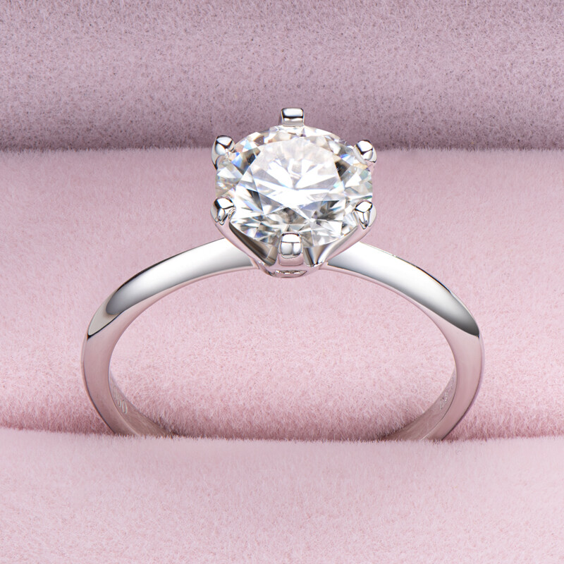 2ct Moissanite Solitaire 925 Sterling Silver Engagement Ring Size 3-12 Ss0402