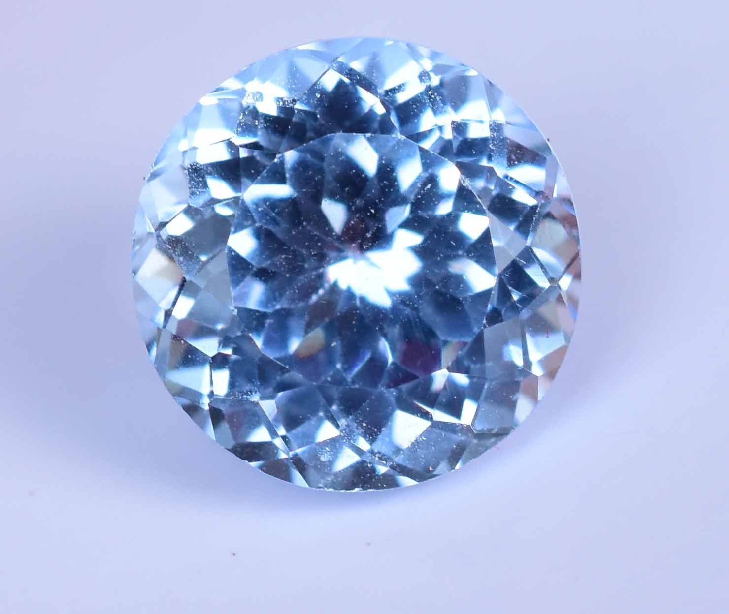 8.85 Ct Natural Namibia Jeremejevite Flawless Certified Round Cut Loose Gemstone