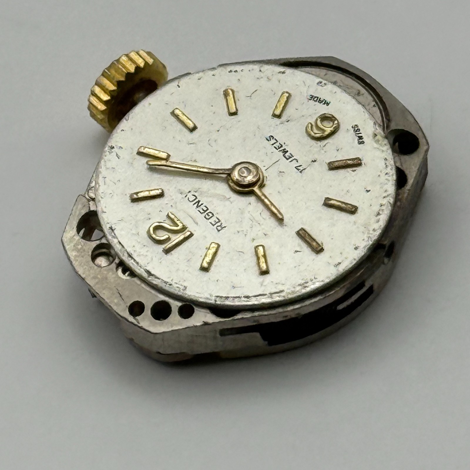 FHF 69-21 Watch Movement Regency Swiss 17 Jewels Manual Wind Parts Repair 15.3mm