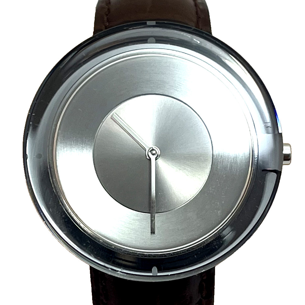 Seiko Issey Miyake Glass Watch NYAH001 TOKUJIN YOSHIOKA Qz Leather w/Box #B888