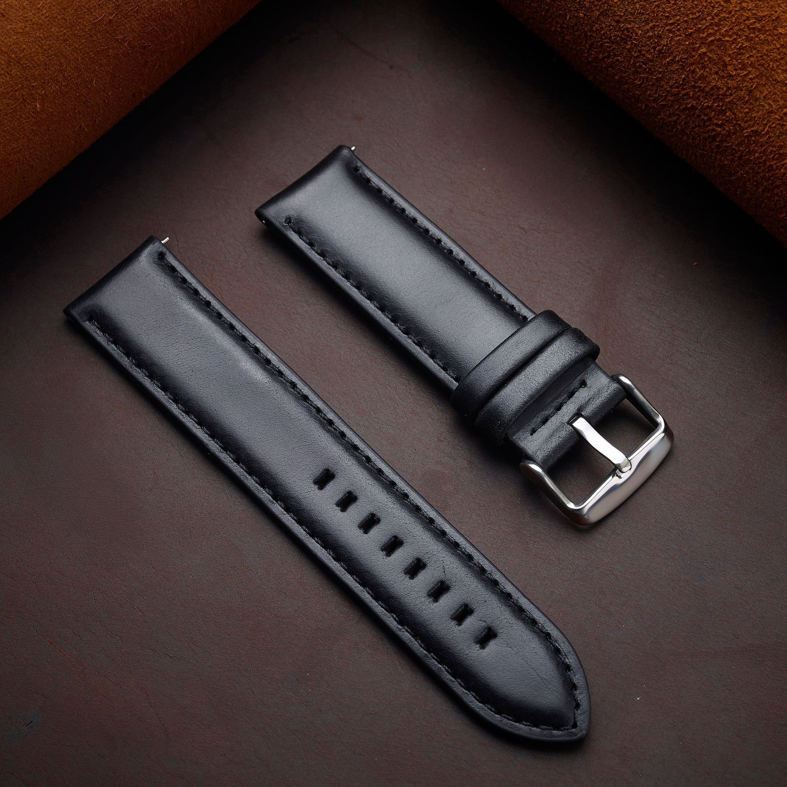 Italian Genuine Cowhide Leather Watch Band Strap Quick Release 18/20/22/24/26mm