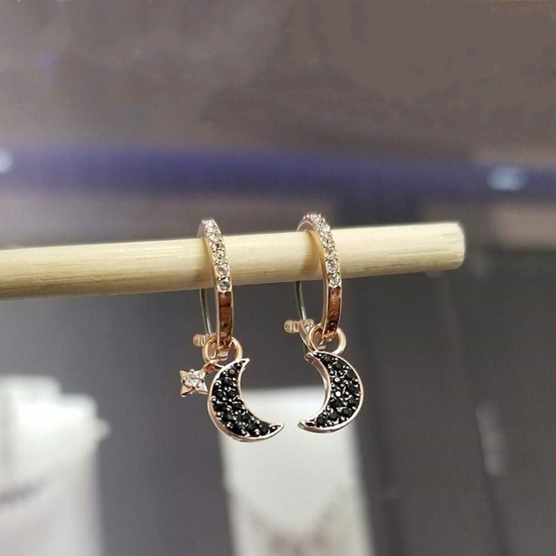 Swarovski Romantic Moon Star Shape Earrings
