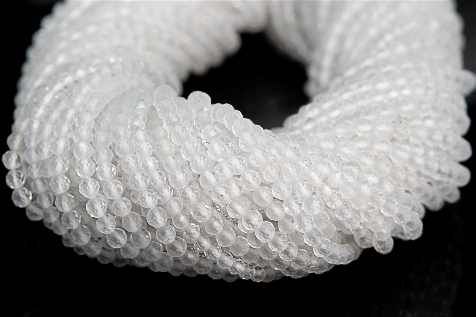2-3MM Natural Crystal Clear Quartz Beads Grade AA Faceted Round Loose Bead 15″
