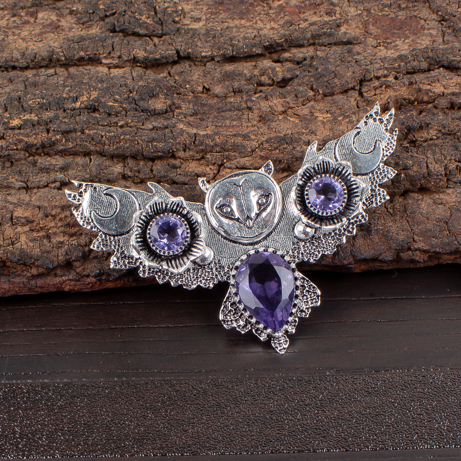 Iolite Gemstone Handmade 925 Sterling Silver Jewelry Pendant Gift For Love