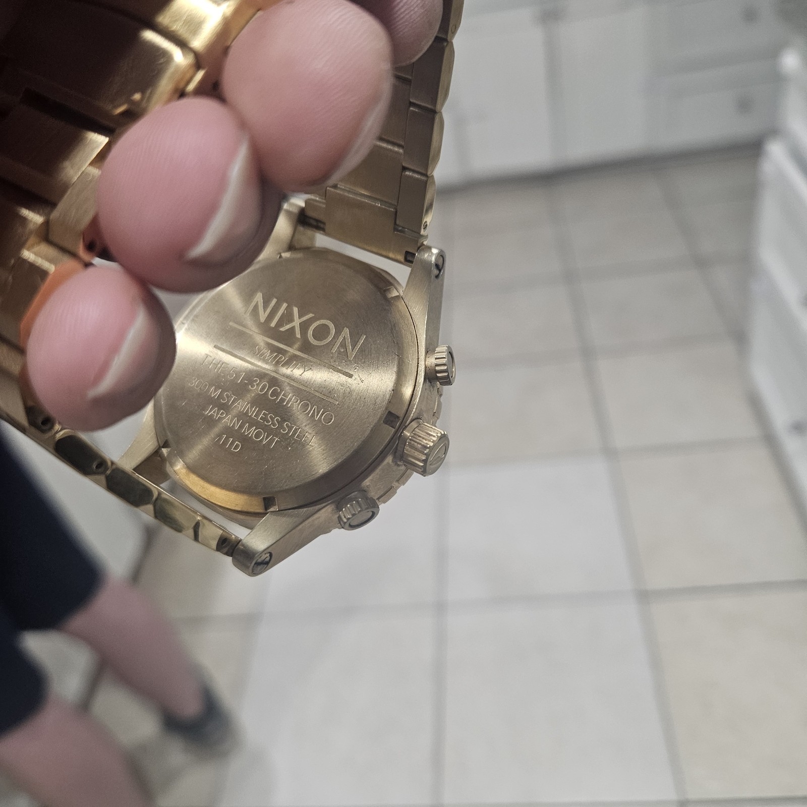 Nixon 51-30 Gold With White Face Brand New Battery All Links