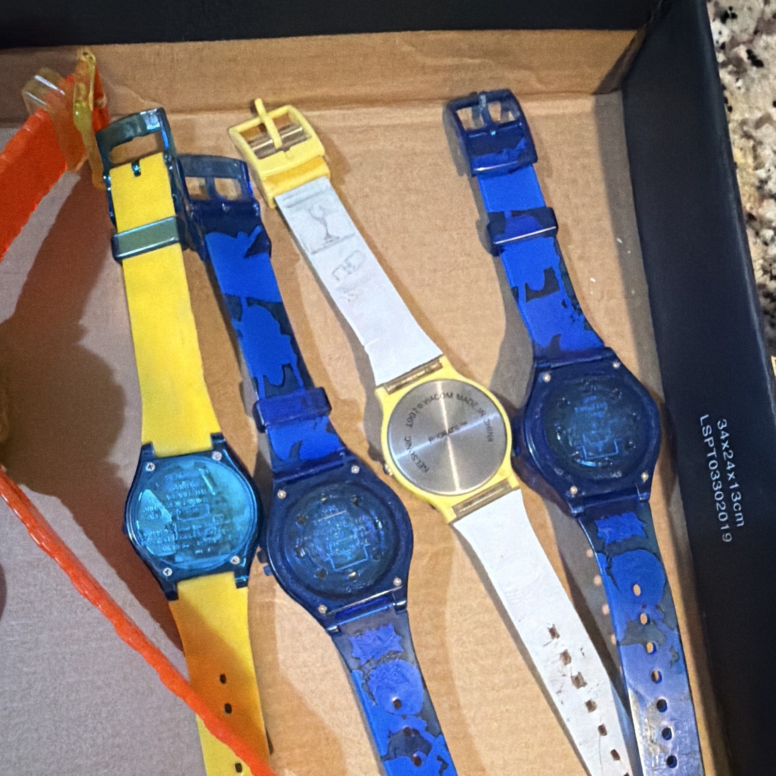 Nickelodeon Rugrats Lot of 6 Kids Digital LCD Quartz Plastic Wristwatches 1997