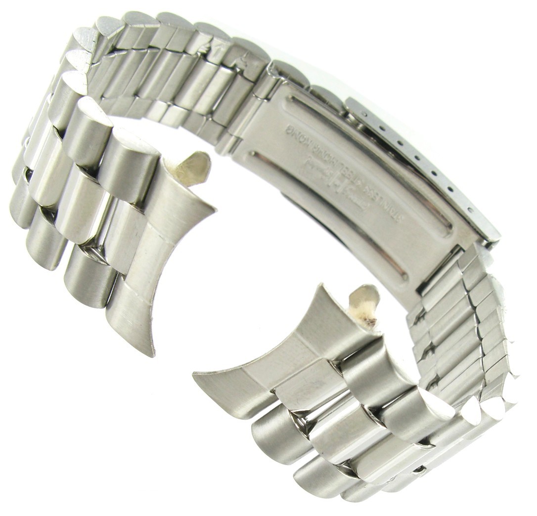 20mm Speidel Silver Stainless Steel Mens Deployment Buckle Watch Band 1670/00