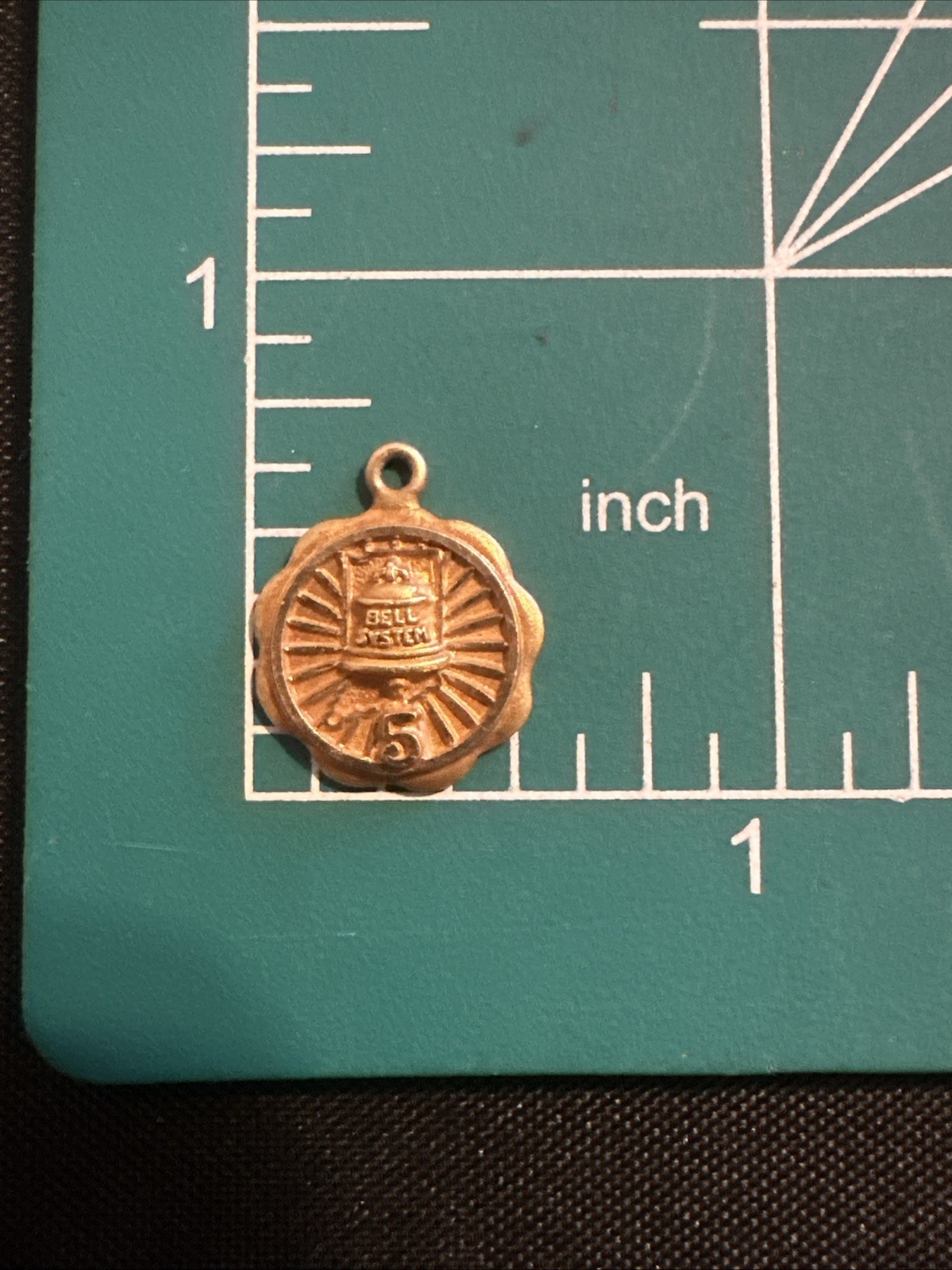 Vintage 14K Gold Bell Systems Telephone Service Award Charm Pendant 5 Years