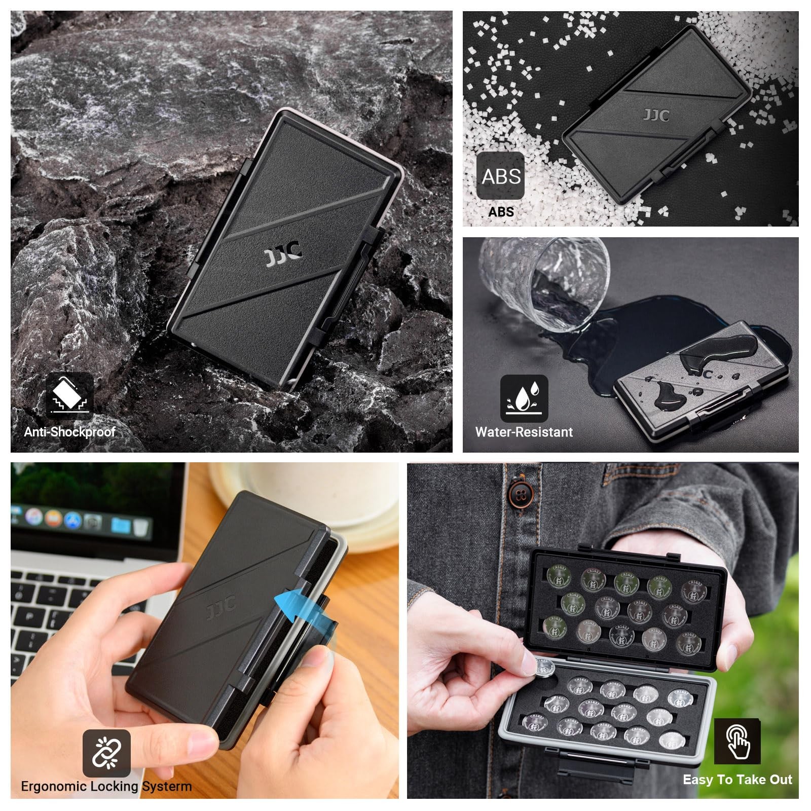 CR1632 CR1620 CR1616 Battery Storage Case,Moisture-proof Button Coin Cell Batter