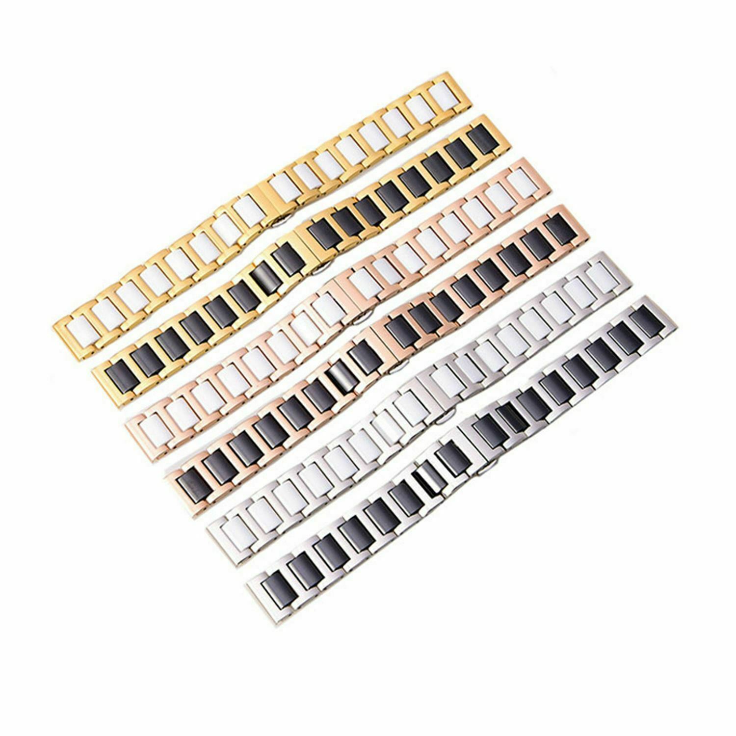12mm 13 14 15 16 17 18 19 20 22mm Stainless Steel Ceramic Watch Band Metal Strap