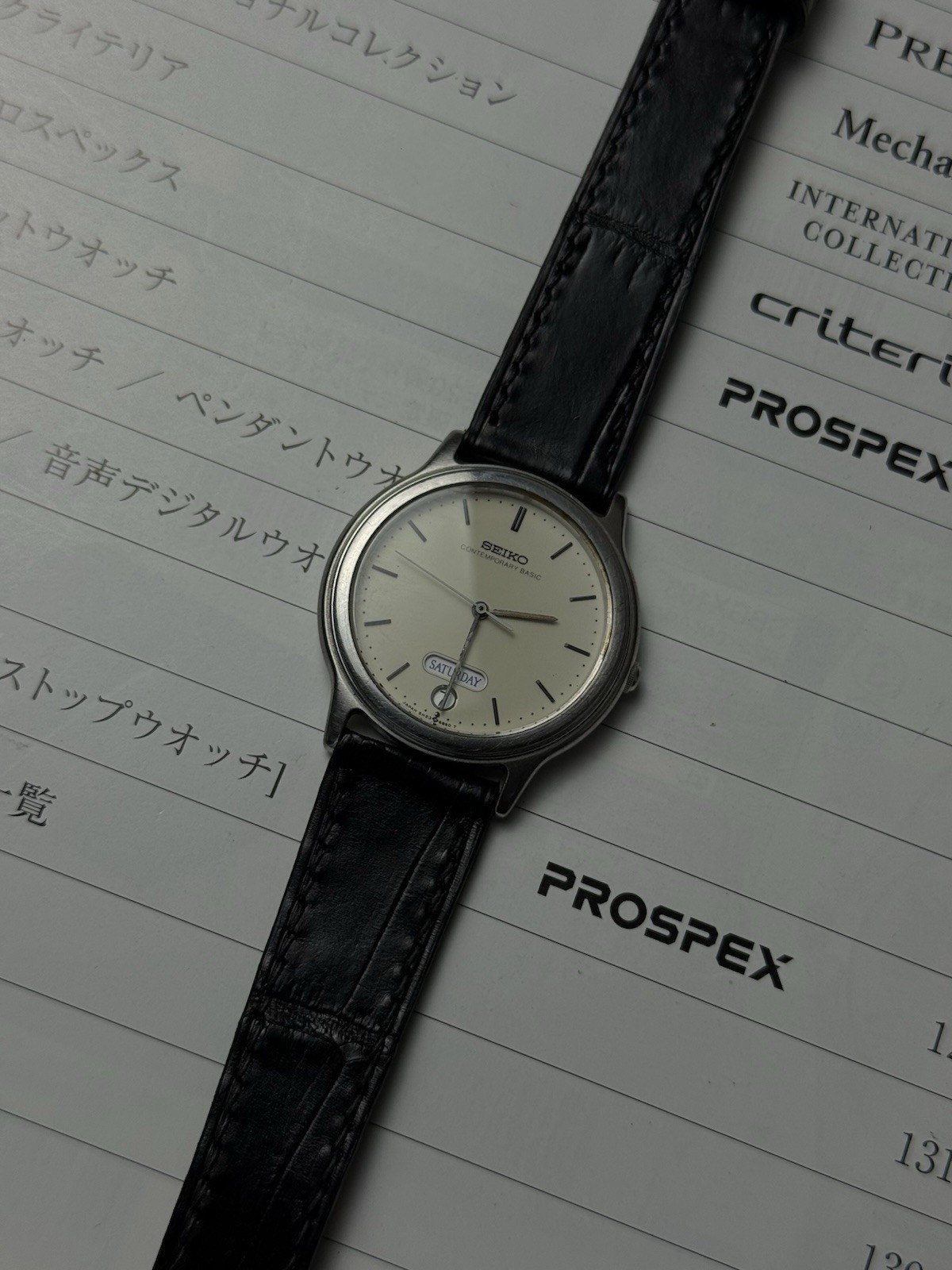 Vtg 1990 Seiko Contemporary Basic 5H23-6B90 Men’s Watch [Near Mint]
