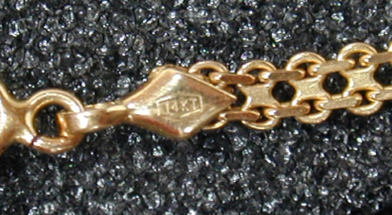 Vintage 14K Yellow Gold Italian 3mm Bismarck Link Chain 7” Bracelet Solid 585
