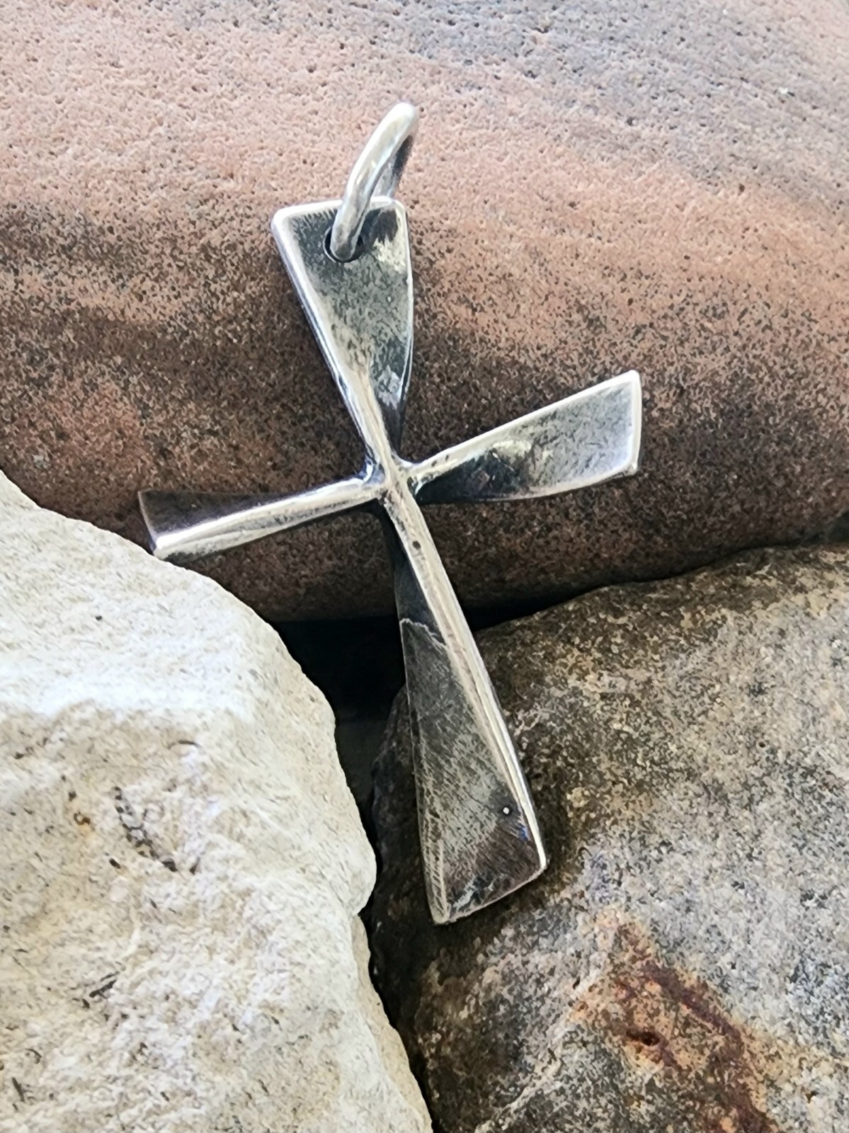 Rare Large James Avery Twist Cross Pendant Unisex, Neat Piece! 7.69 Grams