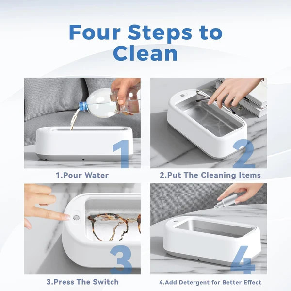 Portable Ring Cleaning Machine for Sparkling Shine-Ultrasonic Jewelry Cleaner