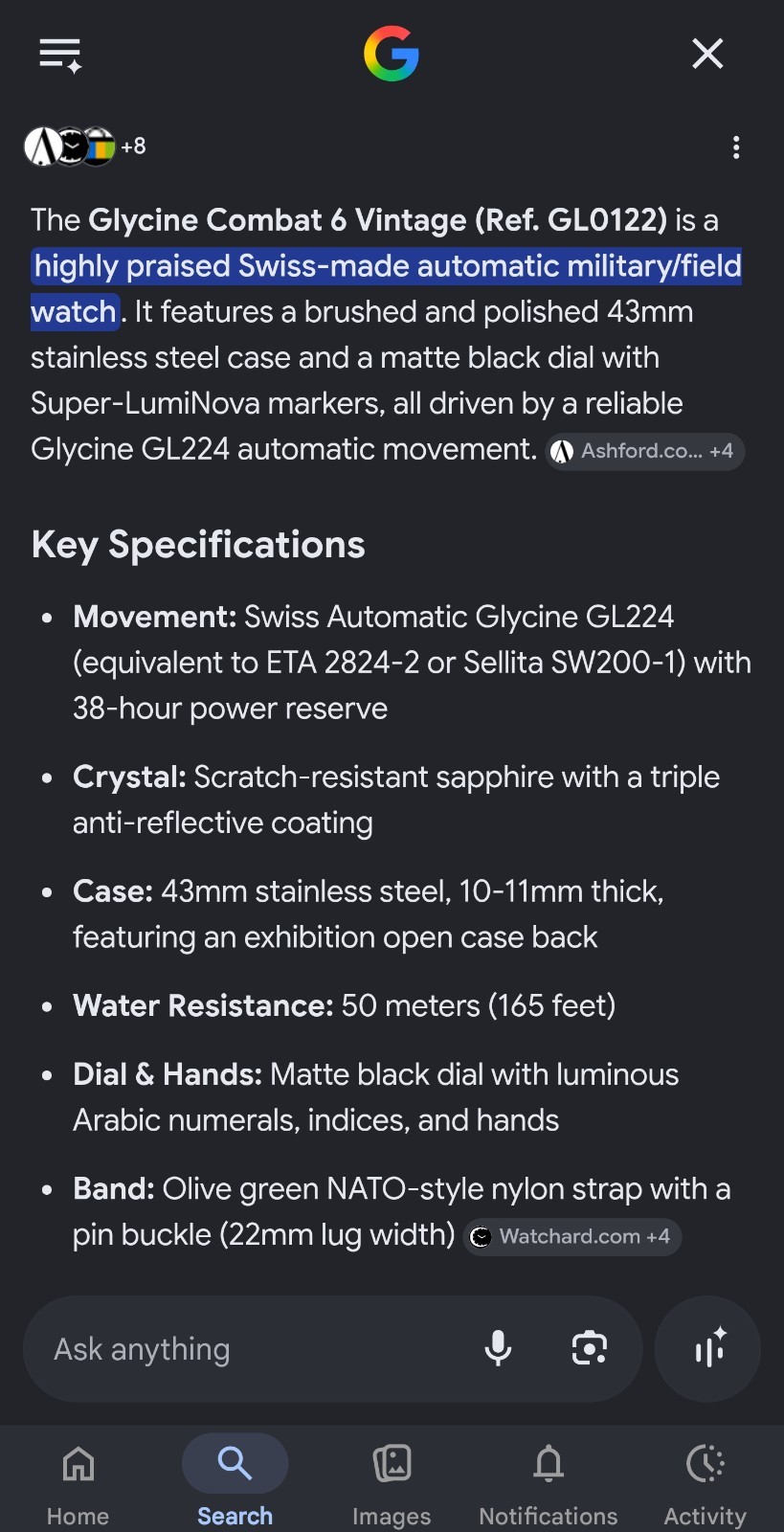 Glycine Combat 7 Gl0122