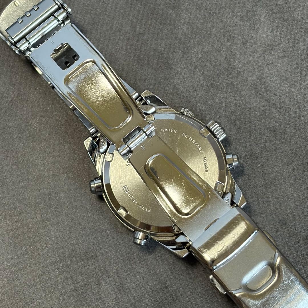 SEIKO SUS 7T32-7E90 chronograph wristwatch working condition