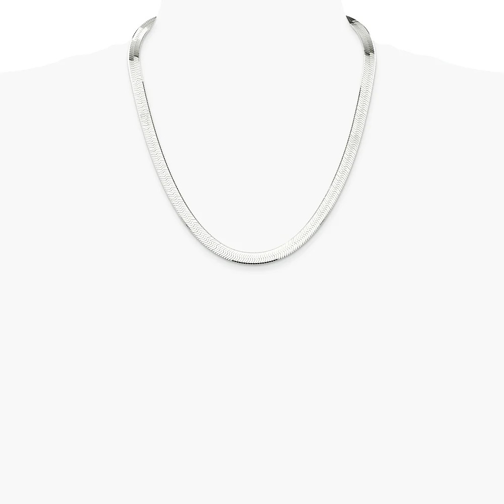 Sterling Silver 8mm Magic Herringbone Chain Necklace 18″-24″
