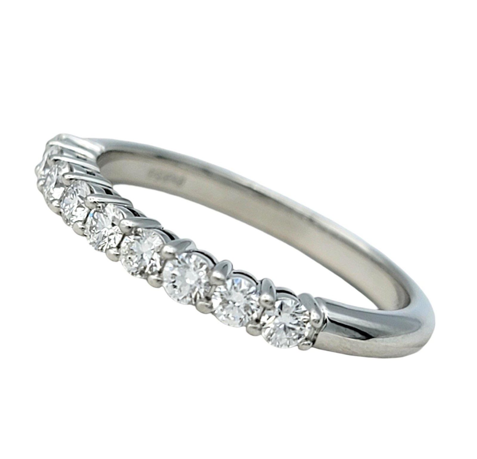 Tiffany & Co. Tiffany Forever Round Diamond Semi-Eternity Band Ring in Platinum