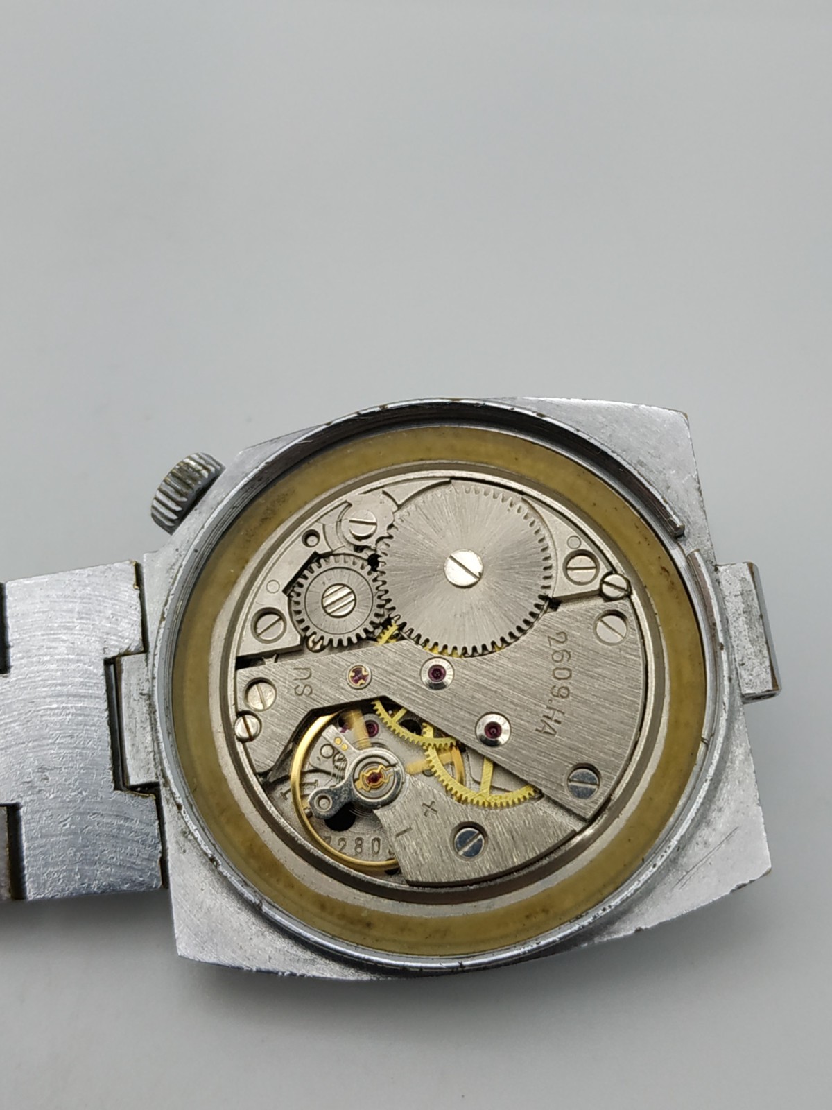 Men’s Dress Vintage USSR Watch RAKETA Mechanical 2609.HA Retro Soviet Black Dial