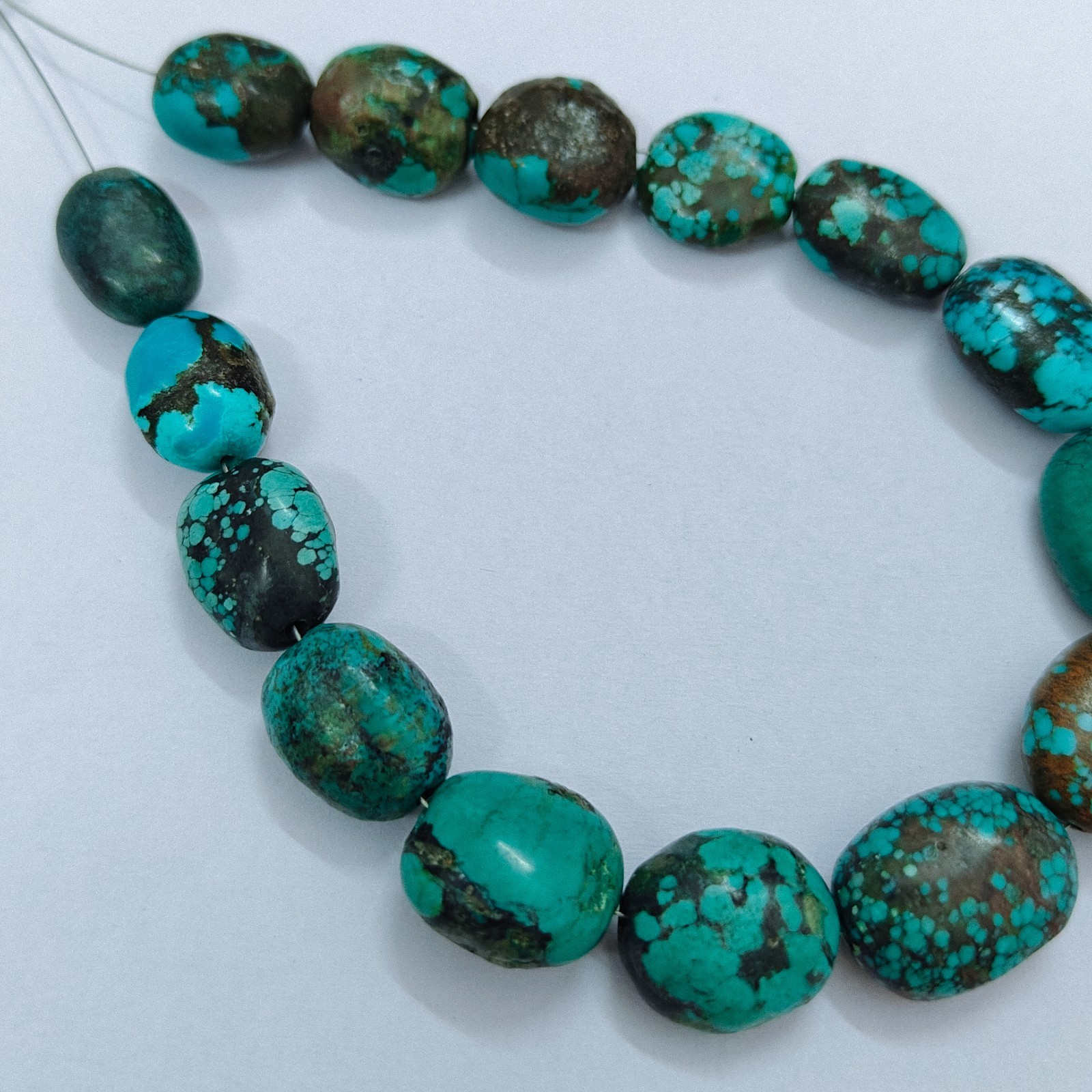 Turquoise Oval Shape Beads Gemstone Genuine Natural Tibet Turquoise Loose Beads