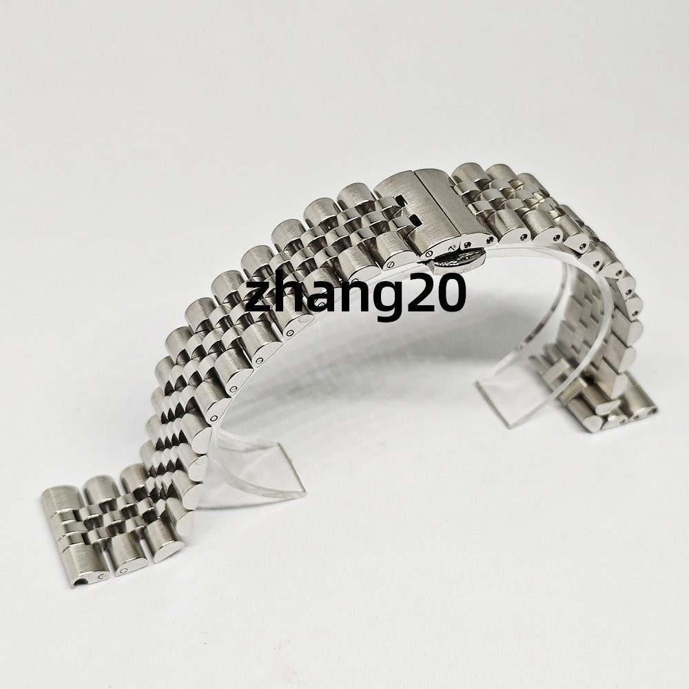 Jubilee 12mm-24mm Wristwatch Strap Metal Bracelet Stainless Steel Watch Band