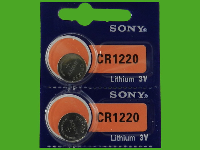 SONY CR1220 LITHIUM 3V BATTERY – Exp.2034 – 2 Pcs